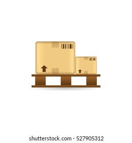 Logistic box icon in color. Delivery storage shipping