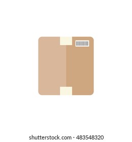 Logistic box icon in flat color style. Delivery, storage, shipping, cargo 