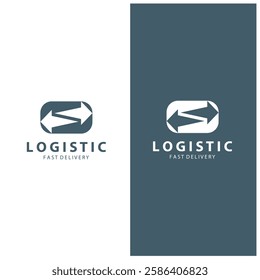 Logistic box logo  delivery logo  fast delivery template design and simple design