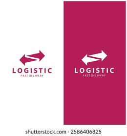 Logistic box logo  delivery logo  fast delivery template design and simple design