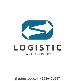 Logistic box logo  delivery logo  fast delivery template design and simple design