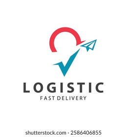 Logistic box logo  delivery logo  fast delivery template design and simple design