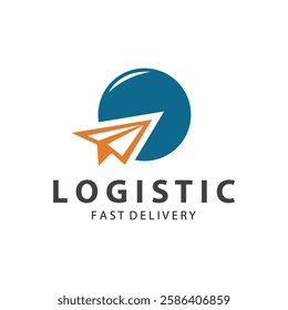 Logistic box logo  delivery logo  fast delivery template design and simple design