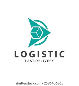 Logistic box logo  delivery logo  fast delivery template design and simple design