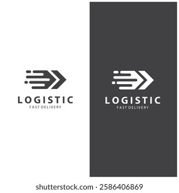 Logistic box logo  delivery logo  fast delivery template design and simple design