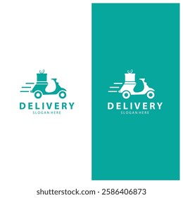 Logistic box logo  delivery logo  fast delivery template design and simple design