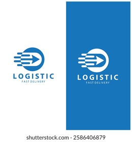 Logistic box logo  delivery logo  fast delivery template design and simple design