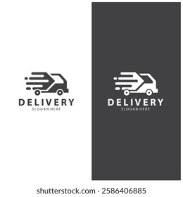 Logistic box logo  delivery logo  fast delivery template design and simple design