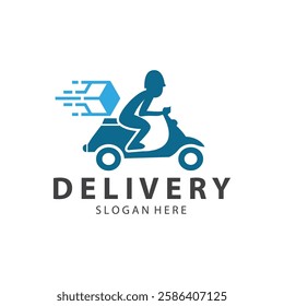 Logistic box logo  delivery logo  fast delivery template design and simple design