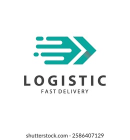 Logistic box logo  delivery logo  fast delivery template design and simple design