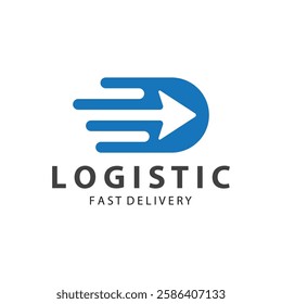 Logistic box logo  delivery logo  fast delivery template design and simple design