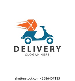 Logistic box logo  delivery logo  fast delivery template design and simple design