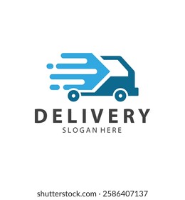 Logistic box logo  delivery logo  fast delivery template design and simple design