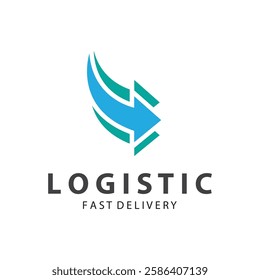 Logistic box logo  delivery logo  fast delivery template design and simple design