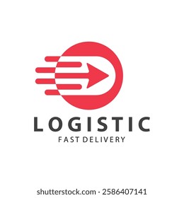 Logistic box logo  delivery logo  fast delivery template design and simple design