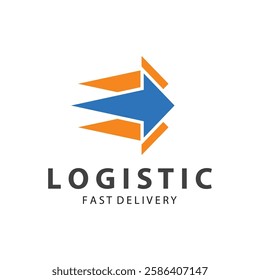 Logistic box logo  delivery logo  fast delivery template design and simple design