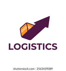 Logistic box logo. Fast delivery logo template design