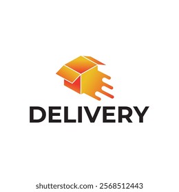 Logistic box logo. Fast delivery logo template design