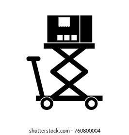 logistic cardboard box over platform storage