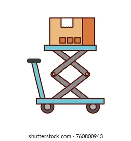 logistic cardboard box over platform storage