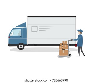 Logistic career working vector illustration