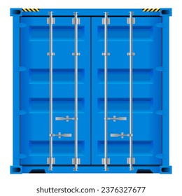 Logistic cargo container. Shipping, transportation and delivery concept. Realistic 3d template isolated on white background
