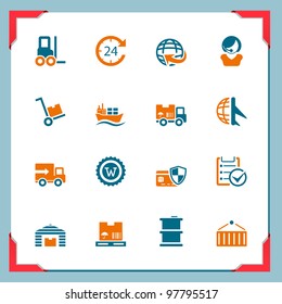 Logistic and cargo icons