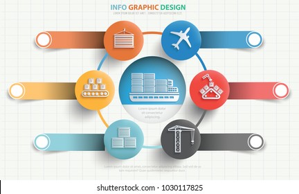 Logistic and cargo info graphic design