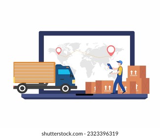 Logistic cargo online websites courier or freight delivery service transportation Cargo Fast Delivery.