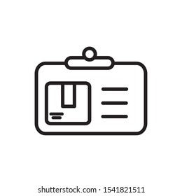logistic clipboard delivery icon vector illustration thick line