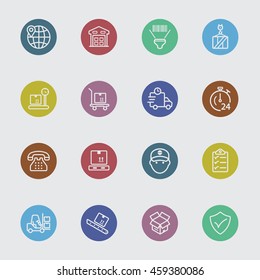 Logistic color circle line icon