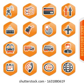 Logistic color vector icons for user interface design