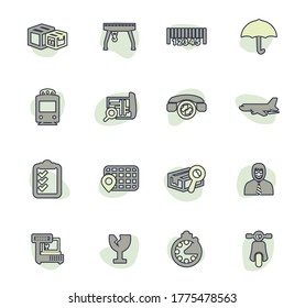 Logistic color vector icons for user interface design