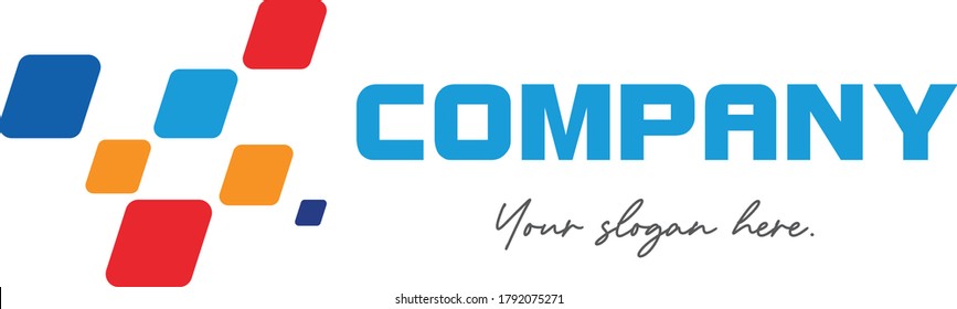 Logistic company abstract vector logo.