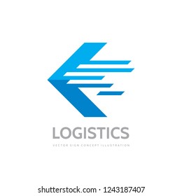 Logistic Company Concept Business Logo Template Stock Vector (Royalty ...