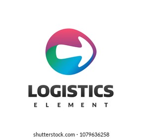 Logistic company logo. Arrow icon. Delivery icon. Arrow logo. Business logo. Arrow vector. Delivery service logo. Web icon. Network, Digital, Technology, Marketing icon.