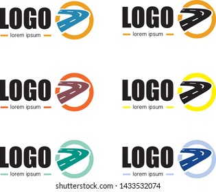 
Logistic company logo. Arrow icon. Road logo. Taxi logo. Delivery service logo. Vector illustration isolated.
