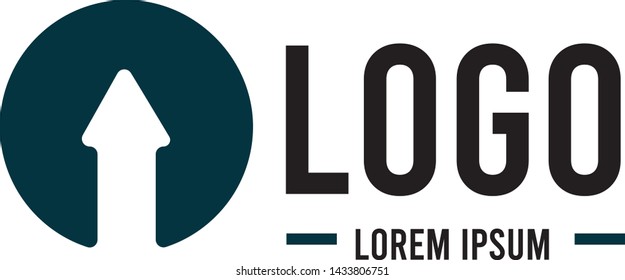 Logistic company logo. Arrow icon. Vector illustration isolated.
