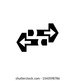 Logistic company logo. Arrow icon. Delivery icon. Arrow logo. Business logo. Arrow vector. Delivery service logo. Web icon. Network, Digital, Technology, Marketing icon.