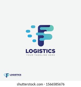 Logistic company logo. Arrow icon. Delivery icon. 