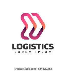 Logistic company logo. Arrow icon. Delivery icon. Arrow logo. Business logo. Arrow vector. Delivery service logo. Web,Network, Digital, Technology, Marketing icon.