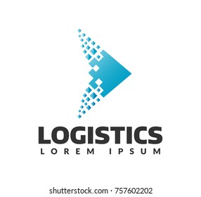 Logistic company logo. Arrow icon