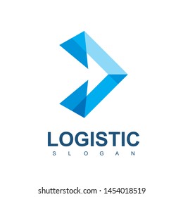 Logistic Company Logo Blue Arrow Symbol Stock Vector (Royalty Free ...