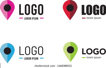 Logistic company logo. Curving tarred road or highway icon logo with arrow, cartoon vector illustration isolated on white background
