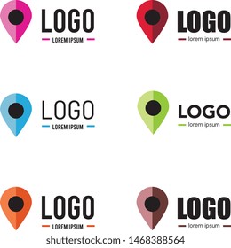 Logistic company logo. Curving tarred road or highway icon logo with arrow, cartoon vector illustration isolated on white background
