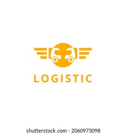 Logistic company logo. Truck logo. Arrow icon. Delivery icon. Business logo. Technology logo