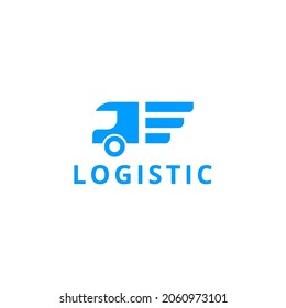 Logistic company logo. Truck logo. Arrow icon. Delivery icon. Business logo. Technology logo