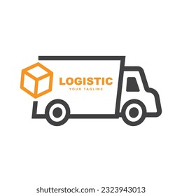 Logistic Company Logo Vector With slogan template