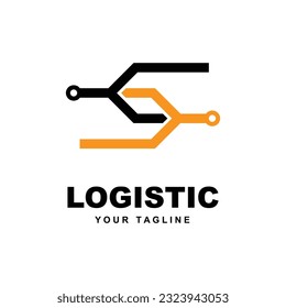 Logistic Company Logo Vector With slogan template