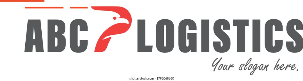 Logistisches Firmenlogo abstrakte stilisierte Flügel